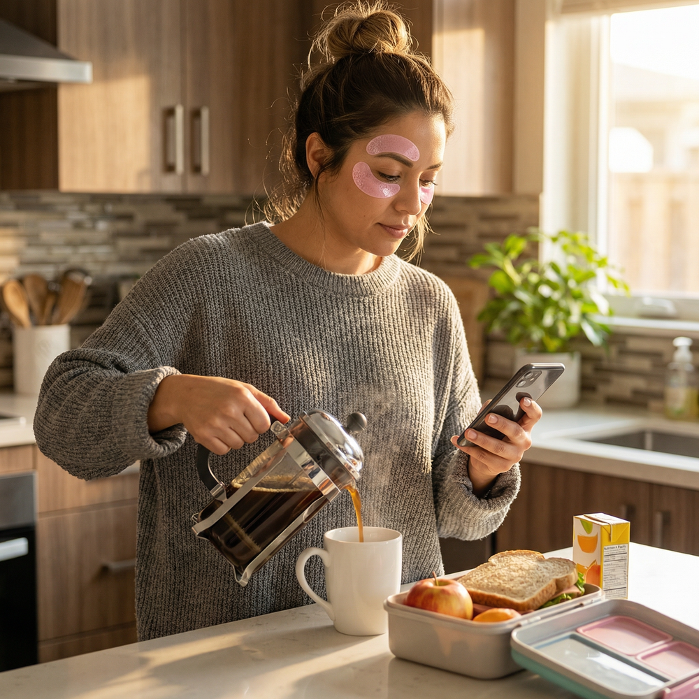 7. You put it on while you're getting ready. Zero extra minutes in your routine.