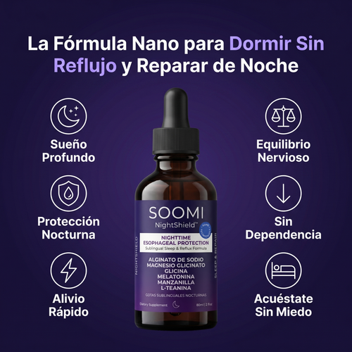 Soomi NightShield™ | Protección esofágica y sueño profundo con Nanotecnología
