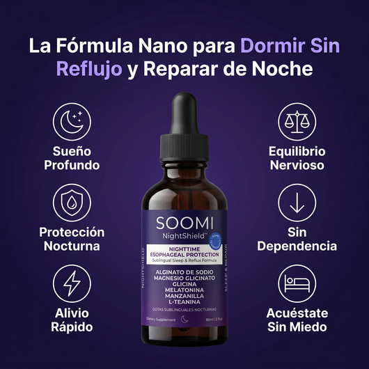 Soomi NightShield™ | Protección esofágica y sueño profundo con Nanotecnología