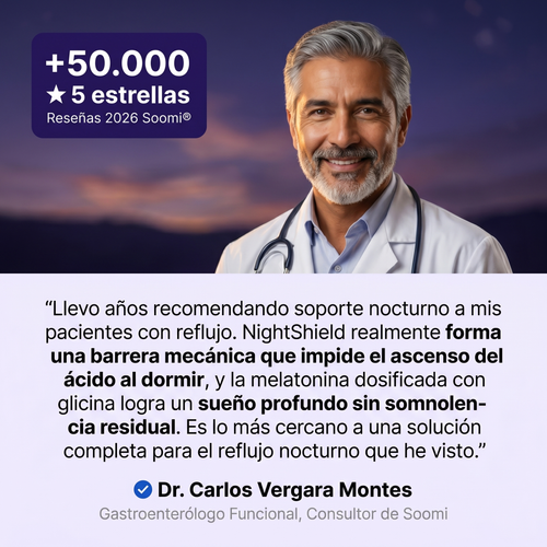 Soomi NightShield™ | Protección esofágica y sueño profundo con Nanotecnología