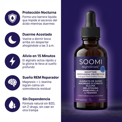 Soomi NightShield™ | Protección esofágica y sueño profundo con Nanotecnología