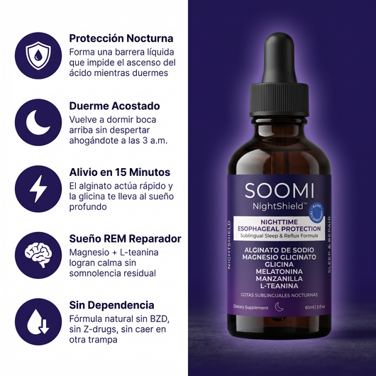 Soomi NightShield™ | Protección esofágica y sueño profundo con Nanotecnología