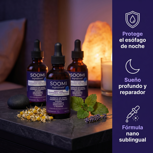 Soomi NightShield™ | Protección esofágica y sueño profundo con Nanotecnología