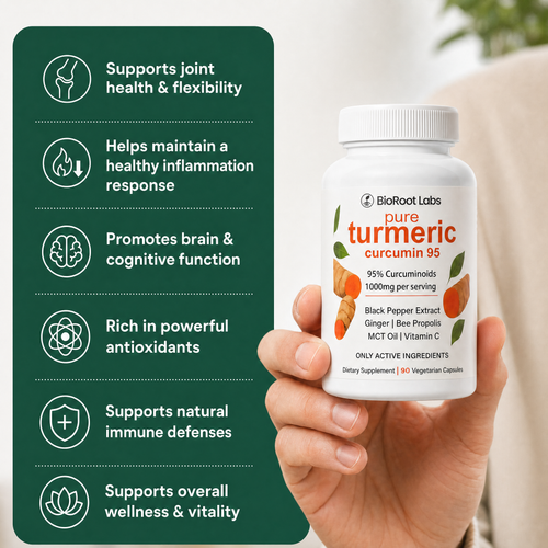 Cápsulas de Cúrcuma y Curcumina (1,000 mg)